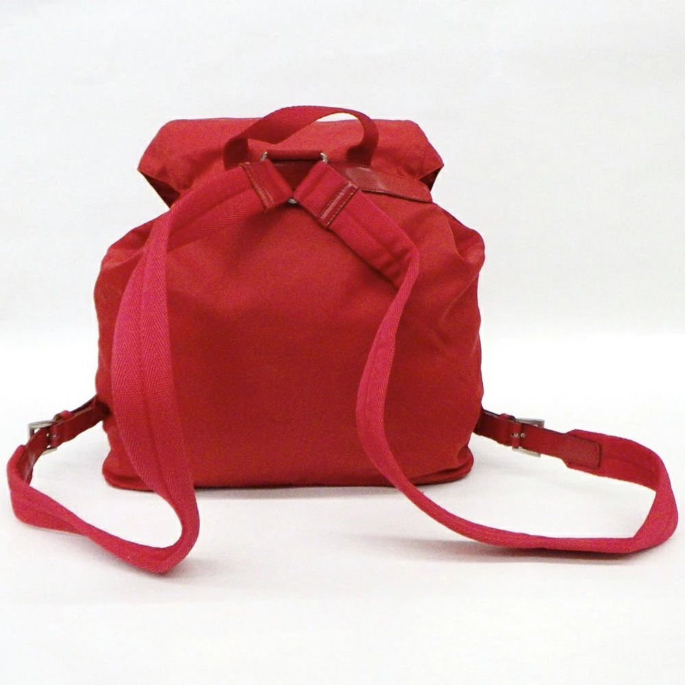 PRADA Backpack VELA ROSSO Red Triangle Plate - Picture 3 of 8